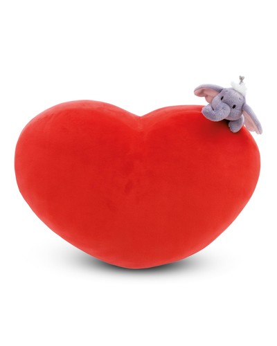 Herzkissen elefant 42x27cm mit - elefant,