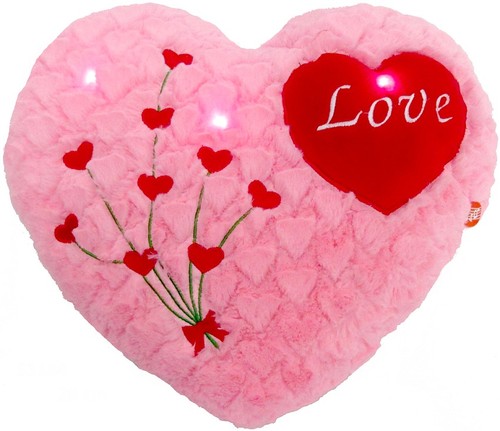 Herz kissen love mit leds - herz-kissen,